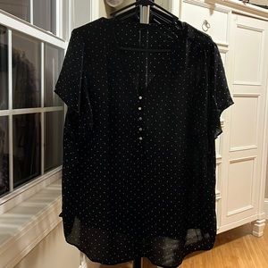 Liz Claiborne Sheer Polka Dot Blouse